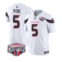Houston Texans #5 Jalen Pitre White F.U.S.E. 2024 AFC South Division Champions Vapor Limited Stitched Jersey