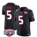 Houston Texans #5 Jalen Pitre Navy F.U.S.E. 2024 AFC South Division Champions Vapor Limited Stitched Jersey