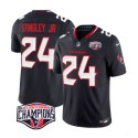 Houston Texans #24 Derek Stingley Jr. Navy F.U.S.E. 2024 AFC South Division Champions Vapor Limited Stitched Jersey Houston Texans #24 Derek Stingley Jr. Navy F.U.S.E. 2024 AFC South Division Champions Vapor Limited Stitched Jersey