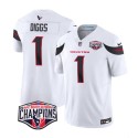 Houston Texans #1 Stefon Diggs White F.U.S.E. 2024 AFC South Division Champions Vapor Limited Stitched Jersey Houston Texans #1 Stefon Diggs White F.U.S.E. 2024 AFC South Division Champions Vapor Limited Stitched Jersey