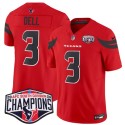 Houston Texans #3 Tank Dell Red F.U.S.E. 2024 AFC South Division Champions Vapor Limited Stitched Jersey Houston Texans #3 Tank Dell Red F.U.S.E. 2024 AFC South Division Champions Vapor Limited Stitched Jersey