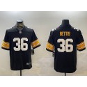 Pittsburgh Steelers #36 Jerome Bettis Black Vapor Untouchable Stitched Jersey