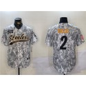 Pittsburgh Steelers #2 Justin Fields 2024 Arctic Camo Salute To Service Stitched Jersey