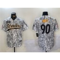 Pittsburgh Steelers #90 T.J. Watt 2024 Arctic Camo Salute To Service Stitched Jersey