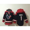 Houston Texans #1 Stefon Diggs Navy Ageless Must-Have Lace-Up Pullover Hoodie