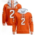 Denver Broncos #2 Pat Surtain II Orange Pullover Hoodie
