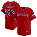 Cleveland Guardians #57 Shane Bieber Red Alternate Limited Stitched Jersey