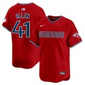 Cleveland Guardians #41 Carlos Santana Red Alternate Limited Stitched Jersey