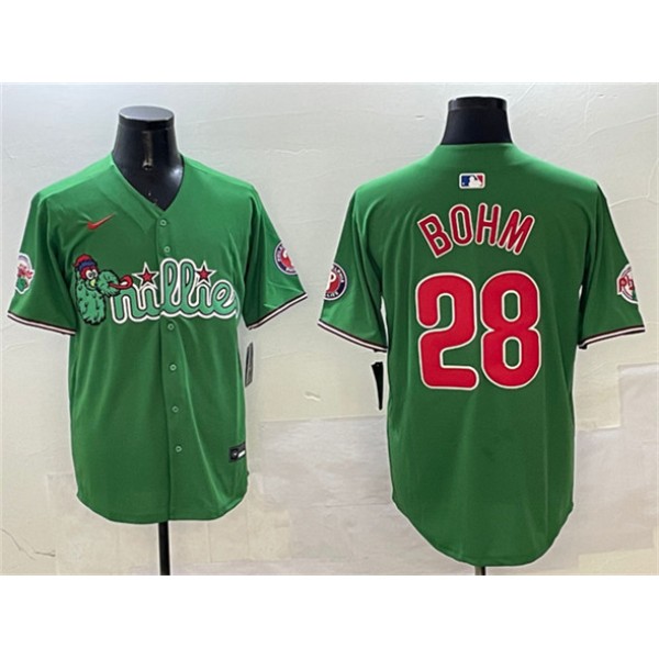 Philadelphia Phillies #28 Alec Bohm Green Phanatic Limited Stitched Jersey