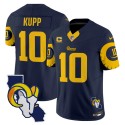 Los Angeles Rams #10 Cooper Kupp Navy 2025 4-Star C Patch F.U.S.E. V2 Limited Stitched Jersey