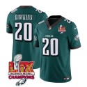 Philadelphia Eagles #20 Brian Dawkins Green 2025 Eagles Logo Super Bowl LIX Patch New F.U.S.E. Vapor Limited Stitched Jersey