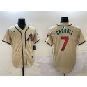 Arizona Diamondbacks #7 Corbin Carroll Gold Limited Stitched Jersey