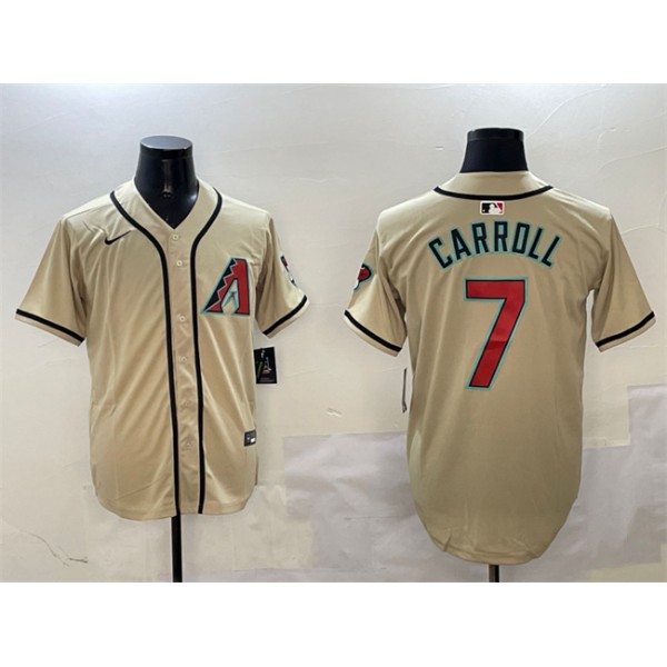 Arizona Diamondbacks #7 Corbin Carroll Gold Limited Stitched Jersey
