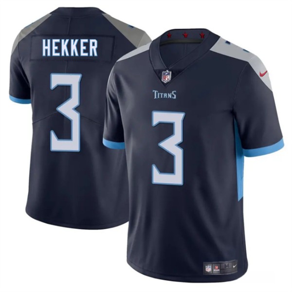 Tennessee Titans #3 Johnny Hekker Navy 2025 Vapor Untouchable Stitched Jersey
