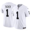 Las Vegas Raiders #1 Tre Tucker White 2025 F.U.S.E. Vapor Stitched Jersey