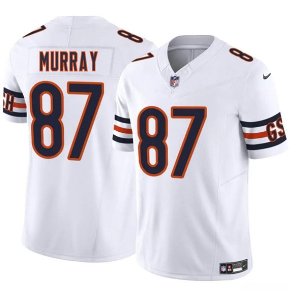 Chicago Bears #87 Jordan Murray White 2025 F.U.S.E. Vapor Stitched Jersey