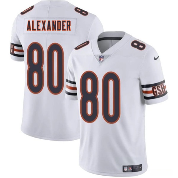 Chicago Bears #80 Maurice Alexander White 2025 Vapor Stitched Jersey