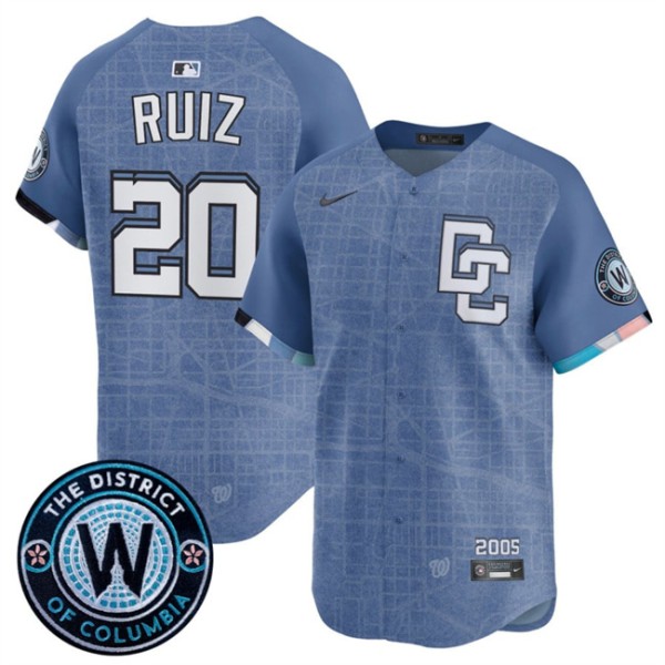 Washington Nationals #20 Keibert Ruiz Blue 2025 City Connect Limited Stitched Jersey