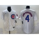 Chicago Cubs #4 Pete Crow-Armstrong White Cool Base Stitched Jersey