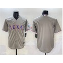 Texas Rangers Blank Gray With Patch Cool Base Stitched Jersey