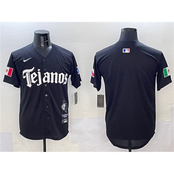 Texas Rangers Blank Black Mexico 2025 Vapor Premier Limited Stitched Jersey