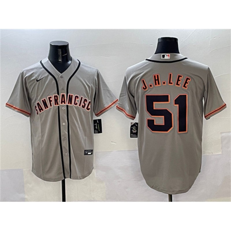 San Francisco Giants #51 Jung Hoo Lee Gray Cool Base Stitched Jersey San Francisco Giants #51 Jung Hoo Lee Gray Cool Base Stitched Jersey