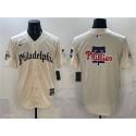 Philadelphia Phillies Team Big Logo Cream Gothic Vapor Limited Stitched Jersey