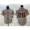 San Francisco Giants #26 Matt Chapman Gray Cool Base Stitched Jersey San Francisco Giants #26 Matt Chapman Gray Cool Base Stitched Jersey