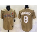 Mexico #8 Enrique Hernandez Tan 2023 World Classic Stitched Jersey