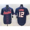 Puerto Rico #12 Francisco Lindor Navy 2023 World Classic Stitched Jersey