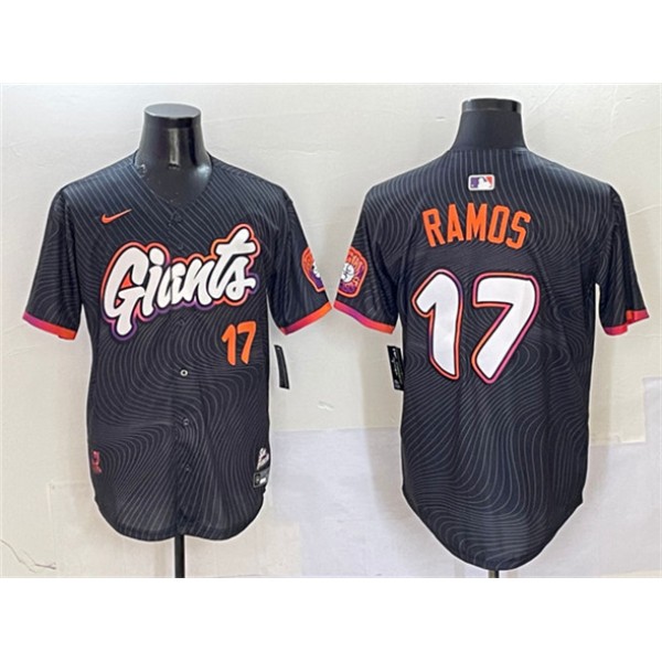 San Francisco Giants #17 Heliot Ramos Anthracite 2025 City Connect Limited Stitched Jersey San Francisco Giants #17 Heliot Ramos Anthracite 2025 City Connect Limited Stitched Jersey