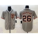 San Francisco Giants #26 Matt Chapman Gray Cool Base Stitched Jersey San Francisco Giants #26 Matt Chapman Gray Cool Base Stitched Jersey