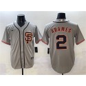 San Francisco Giants #2 Willy Adames Gray Cool Base Stitched Jersey San Francisco Giants #2 Willy Adames Gray Cool Base Stitched Jersey