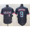 Miami Marlins #9 Xavier Edwards Black 2025 City Connect Limited Stitched Jersey