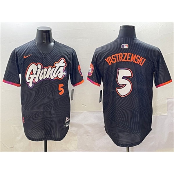 San Francisco Giants #5 Mike Yastrzemski Anthracite 2025 City Connect Limited Stitched Jersey