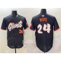 San Francisco Giants #24 Willie Mays Anthracite 2025 City Connect Limited Stitched Jersey San Francisco Giants #24 Willie Mays Anthracite 2025 City Connect Limited Stitched Jersey