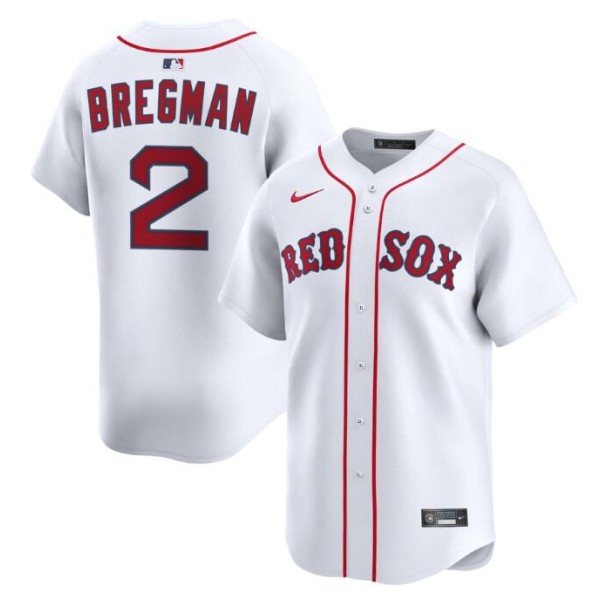 Boston Red Sox #2 Alex Bregman White 2024 Home Limited Stitched Jersey