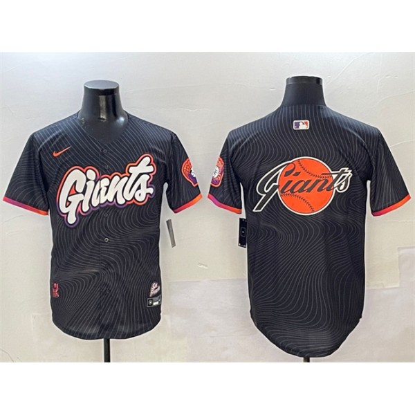San Francisco Giants Team Big Logo Anthracite 2025 City Connect Limited Stitched Jersey