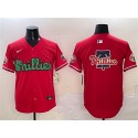 Philadelphia Phillies Team Big Logo Red Phanatic Limited Stitched Jersey