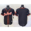 Detroit Tigers Blank Black With Patch Cool Base Stitched Jersey