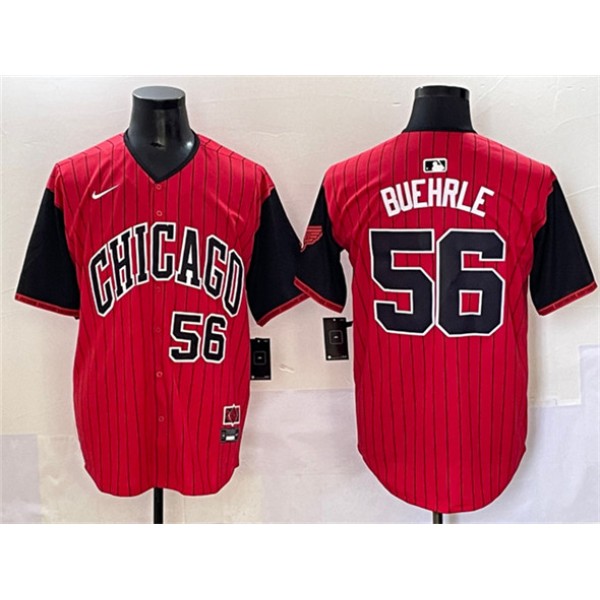 Chicago White Sox #56 Mark Buehrle Red Black 2025 City Connect Limited Stitched Jersey