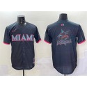 Miami Marlins Team Big Logo Black 2025 City Connect Limited Stitched Jersey