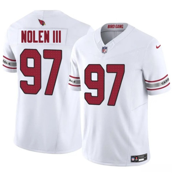 Arizona Cardinals #97 Walter Nolen III White 2025 Draft F.U.S.E. Vapor Untouchable Limited Stitched Jersey
