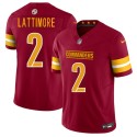 Washington Commanders #2 Marshon Lattimore Burgundy 2025 F.U.S.E. Vapor Limited Stitched Jersey