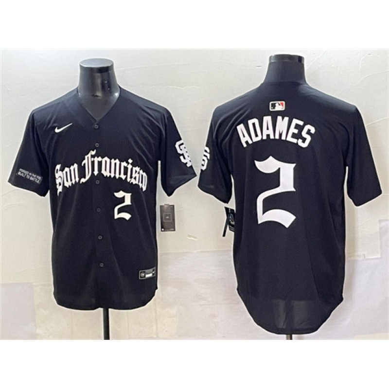 San Francisco Giants #2 Willy Adames Black 'Gothic Fog Edition' Vapor Premier Limited Stitched Jersey San Francisco Giants #2 Willy Adames Black 'Gothic Fog Edition' Vapor Premier Limited Stitched Jersey
