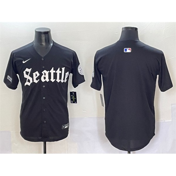 Seattle Mariners Blank Black 'Deep Sea Gothic Edition' Vapor Premier Limited Stitched Jersey
