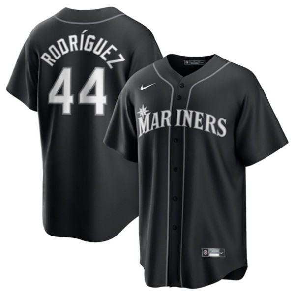 Seattle Mariners #44 Julio Rodríguez Black Lights Out Limited Stitched Jersey
