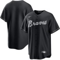 Atlanta Braves Blank Black Lights Out Limited Stitched Jersey