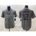 Cleveland Browns #12 Shedeur Sanders Gray With Patch Cool Base Stitched Jersey