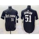 Arizona Diamondbacks #51 Randy Johnson Black 'Gothic Desert Fang Edition' Vapor Premier Limited Stitched Jersey